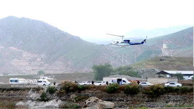 পাহাড়-পর্বতময় দুর্গম এলাকায় ইরানের প্রেসিডেন্টকে বহনকারী হেলিকপ্টার