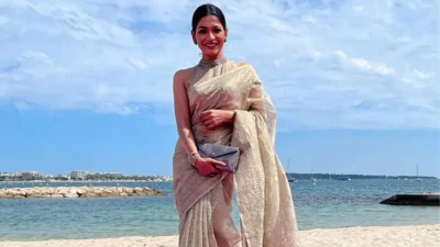 ২০২১ সালে কান চলচ্চিত্র উৎসবে বাঁধনের লুক। ছবি: সংগৃহীত