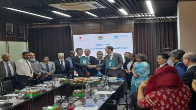 জাপান সরকার এবং জাতিসংঘ উন্নয়ন কর্মসূচি (ইউএনডিপির) মধ্যে একটি চুক্তি স্বাক্ষর হয়
