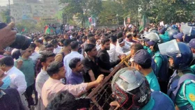 রামপুরায় আটকে গেল পদযাত্রা, ভারতীয় হাইকমিশনে স্মারকলিপি পেশ