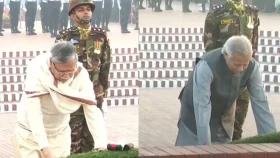 জাতীয় স্মৃতিসৌধে রাষ্ট্রপতি ও প্রধান উপদেষ্টার শ্রদ্ধা