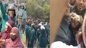 ইবতেদায়ি শিক্ষকদের সমাবেশ,  ছত্রভঙ্গ করতে পুলিশের লাঠিপেটা