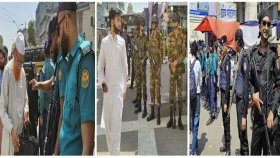 বায়তুল মোকাররম এলাকায় সতর্ক অবস্থানে আইনশৃঙ্খলা বাহিনী