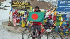 অন্নপূর্ণা বেসক্যাম্প জয় করলেন সাইক্লিস্ট মিলন