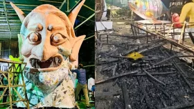 ‘ফ্যাসিস্টের প্রতিকৃতিতে’ আগুন দেওয়ার ঘটনায় মামলা
