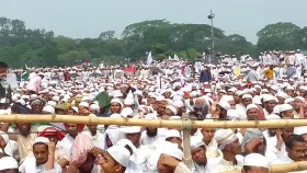 হেফাজতের মহাসমাবেশে নেতাকর্মীদের ঢল