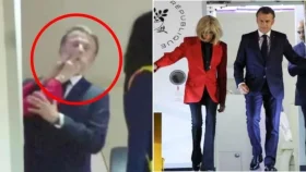 স্ত্রীর হাতে মার খেলেন ফরাসি প্রেসিডেন্ট