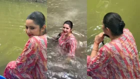 জলকেলিতে মেতেছেন পরীমণি