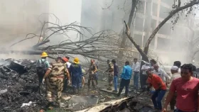 বিমানটির কোনো আরোহী বেঁচে নেই: পুলিশ