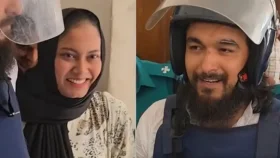 ছাড়া পেয়েই চতুর্থ স্ত্রীকে বাইকে ঘোরালেন নোবেল