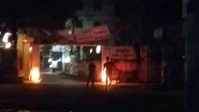নারায়ণগঞ্জে মধ্যরাতে এনসিপির তোরণে দুর্বৃত্তদের আগুন