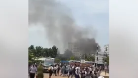 উত্তরার দিয়াবাড়ি এলাকায় প্রশিক্ষণ বিমান বিধ্বস্ত