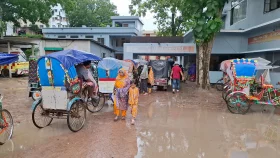 ব্যাটারিচালিত রিকশার দখলে হাসপাতাল
