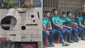 আ. লীগের কেন্দ্রীয় কার্যালয় ঘিরে কঠোর অবস্থানে পুলিশ