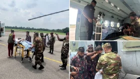 হাতির আক্রমনে আহত চিকিৎসদের ঢাকায় আনা হলো