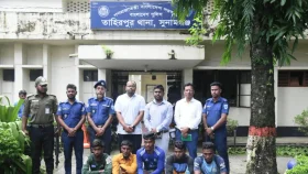 সুনামগঞ্জে অবৈধভাবে মাছ ধরায় আটক ৫