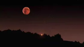 চলছে পূর্ণগ্রাস চন্দ্রগ্রহণ 