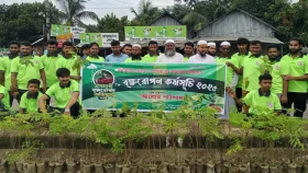 মাদারীপুরে স্বেচ্ছাসেবী সংগঠনের উদ্যোগে ১০০০ চারা রোপণ