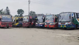 দ্বিতীয় দিনের মতো ঢাকা-ময়মনসিংহে বাস চলাচল বন্ধ