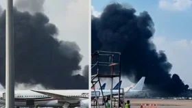 শাহজালালের কার্গো ভিলেজের আগুন নিয়ন্ত্রণে নৌ ও বিমানবাহিনী