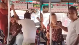 বাসে নারীকে হেনস্তা, হেলপার গ্রেপ্তার