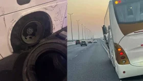 কুয়েতে দুর্ঘটনার কবলে বসুন্ধরা কিংসের বাস