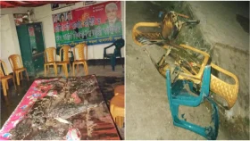 মধ্যরাতে বিএনপির কার্যালয়ে অগ্নিসংযোগ