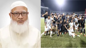 বাংলাদেশ ফুটবল দলকে জামায়াত আমিরের অভিনন্দন