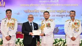 নৌবাহিনীর খেতাবপ্রাপ্ত মুক্তিযোদ্ধাদের সংবর্ধনা 