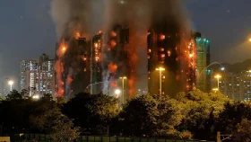 হংকংয়ে অগ্নিকাণ্ডের ঘটনায় নিহত বেড়ে ৫৫