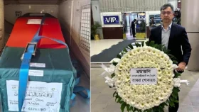 ওসমান হাদির কফিনে বিএনপির শ্রদ্ধা