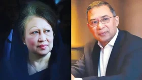 খালেদা জিয়াকে দেখতে রাতে এভারকেয়ার হাসপাতালে তারেক রহমান