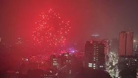 নিষেধাজ্ঞা উপেক্ষা, আতশবাজির ঝলকানিতে নতুন বছরকে বরণ