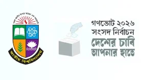 নির্বাচন-গণভোটের লোগো জাতীয় বিশ্ববিদ্যালয়ের চিঠিপত্রে