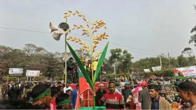 বরিশালে নেতাকর্মীদের ঢল, মাঠে সাজ সাজ রব