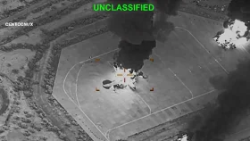 ইরানের বিমানঘাঁটিতে হামলার একটি ভিডিও প্রকাশ করেছে সেন্টকম