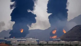আরব আমিরাতের ফুজাইরাহ শিল্পাঞ্চলে ড্রোন হামলা, তেল টার্মিনালে আগুন