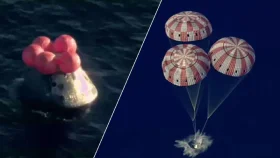 চন্দ্রাভিযান শেষে পৃথিবীতে ফিরেছেন ৪ নভোচারী