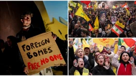 ইরান যুদ্ধ বন্ধের দাবিতে বিশ্বজুড়ে বিক্ষোভ&nbsp;