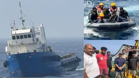 আটকে থাকা ভারতীয় জাহাজকে উদ্ধার করলো পাকিস্তান নৌবাহিনী