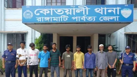 রাঙামাটিতে বিভিন্ন মামলা ও ইয়াবাসহ গ্রেপ্তার ৯