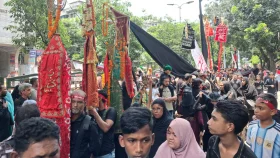 হোসেনি দালান থেকে তাজিয়া মিছিল শুরু