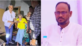 সন্তানের ঘরে ঠাঁই হয়নি, শতবর্ষী বৃদ্ধের পাশে দাঁড়ালেন প্রতিমন্ত্রী টুকু