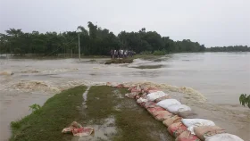 মৌলভীবাজারে মনু ও ধলাই নদীর বাঁধ ভেঙে লোকালয়ে পানি, ১৫ হাজার মানুষ পানিবন্দি
