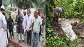 এমপি&rsquo;র নির্দেশে বর্নি মাদরাসার জলাবদ্ধতা নিরসন