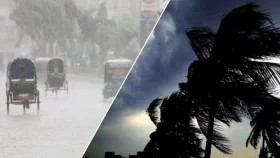 সকাল ৯টার মধ্যে ধেয়ে আসছে ঝড়-বৃষ্টি, ১০ অঞ্চলে সতর্কতা
