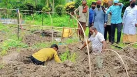 আড়াই মাস পর কবর থেকে পিতার মরদেহ উত্তোলন