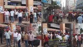 সংবাদ প্রকাশের পরই ফরিদপুরে ফুটপাত দখলমুক্তে অভিযান&nbsp;