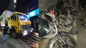 মগবাজারে লরির ধাক্কায় প্রাণ গেলো ২ জনের, আহত ৫