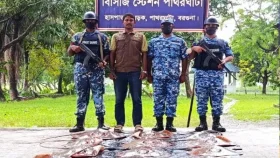 ১৭ লাখ টাকার শাপলা পাতা-গিটার মাছ জব্দ